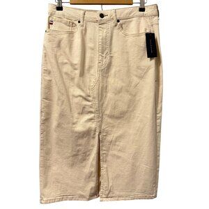 Tommy Hilfiger Womens Ivory Denim Skirt Size 10 skirt. NWT